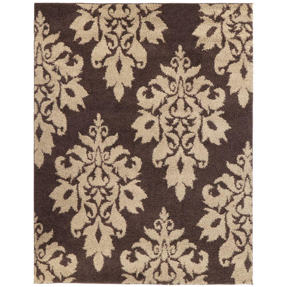 Home Decorators Collection Meadow Damask Dark Brown 4 Ft X 6 Area Rug
