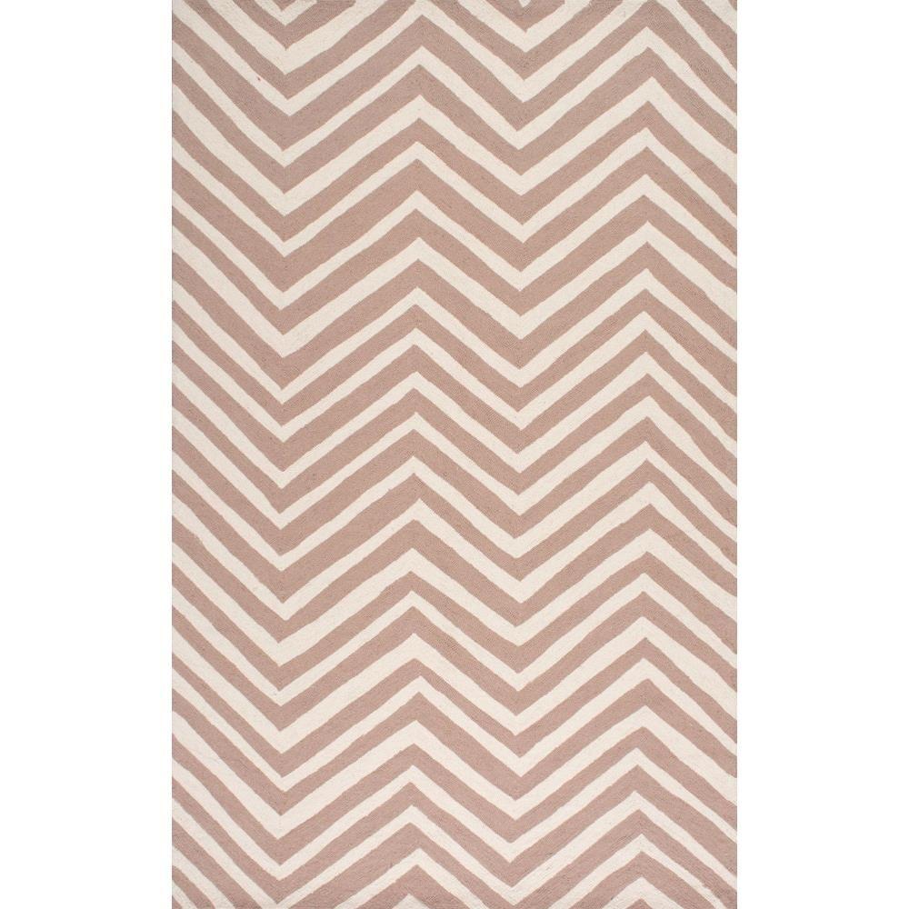 nuLOOM Chevron Cream 8 ft. 6 in. x 11 ft. 6 in. Area RugHJHK04F860116