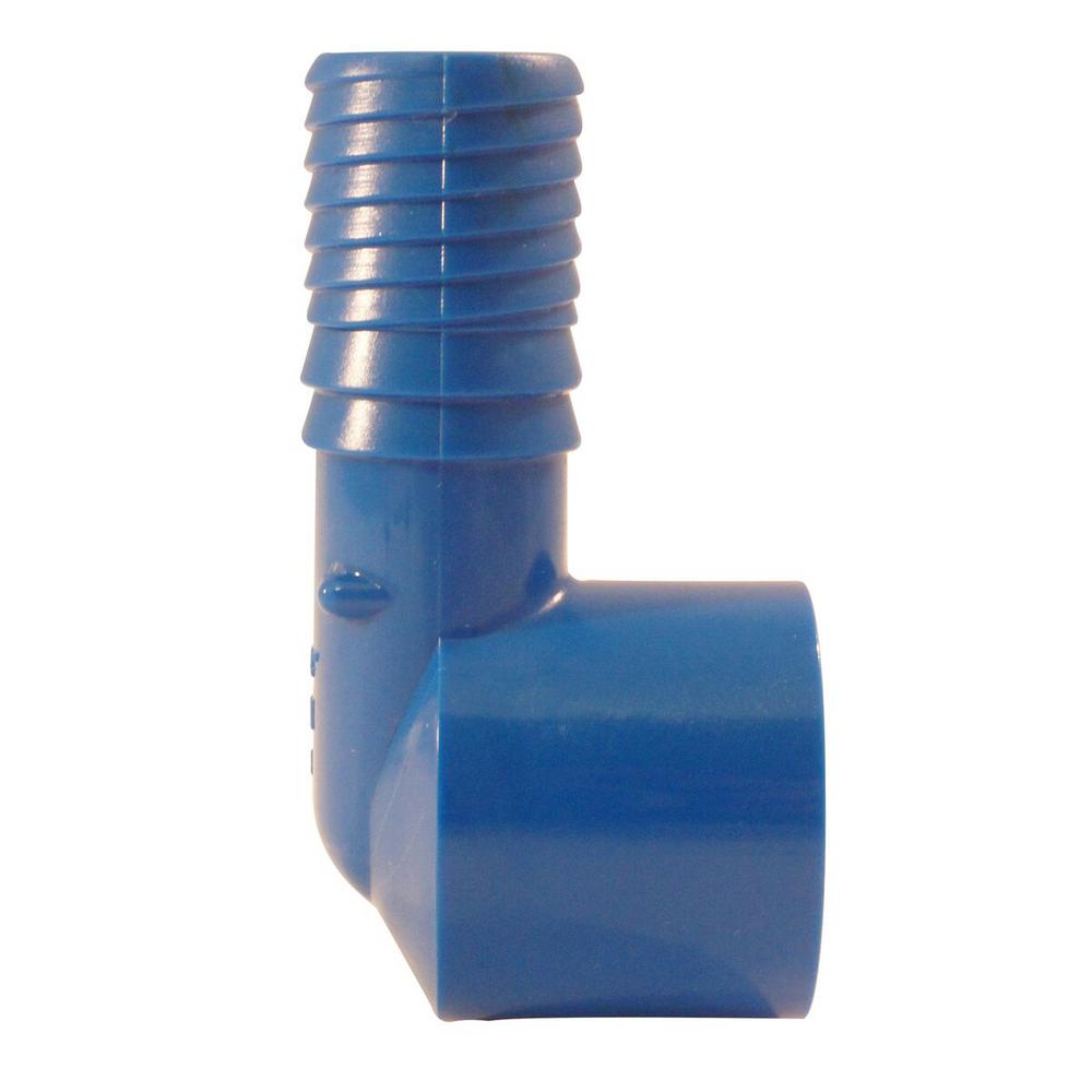3/4 in. Polypropylene Blue Twister Insert 90Degree x FPT ElbowABTFE34 The Home Depot