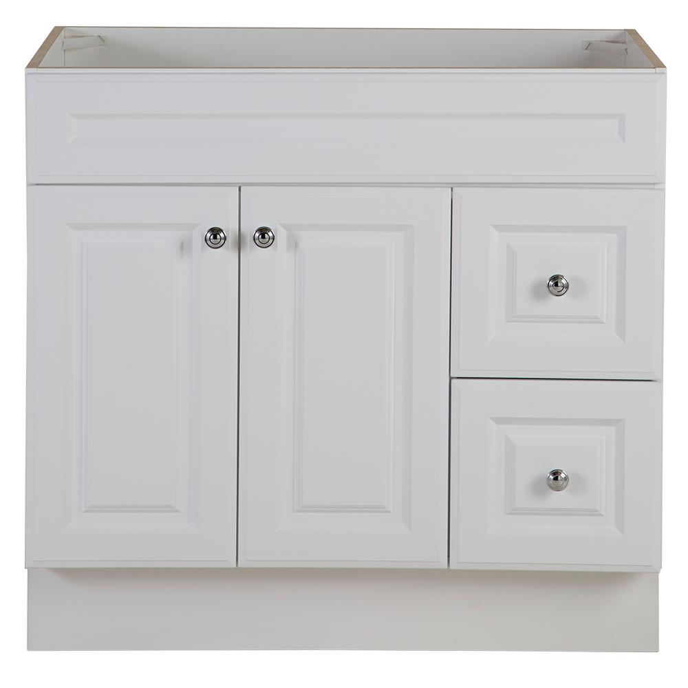 Glacier Bay Glensford 36 In W X 22 D 34 H Bath Vanity Cabinet White