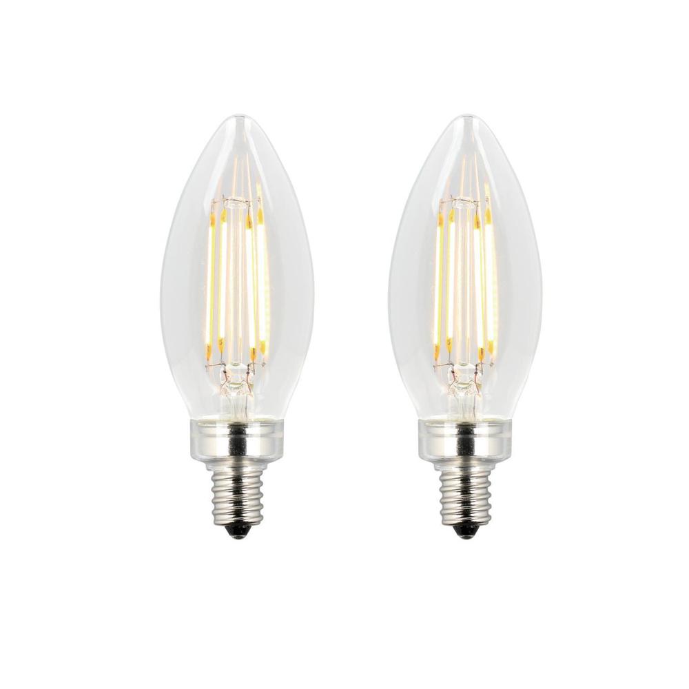 Westinghouse 60w Equivalent Clear B11 Dimmable Filament Led Light Bulb 2 Pack Westinghouse 60w Equivalent Clear B11 Dimmable Filament Led Light Bulb 2 Pack
