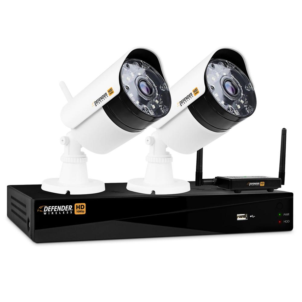 Defender Wireless HD 1080p 4Channel 1TB DVR Security System with 2