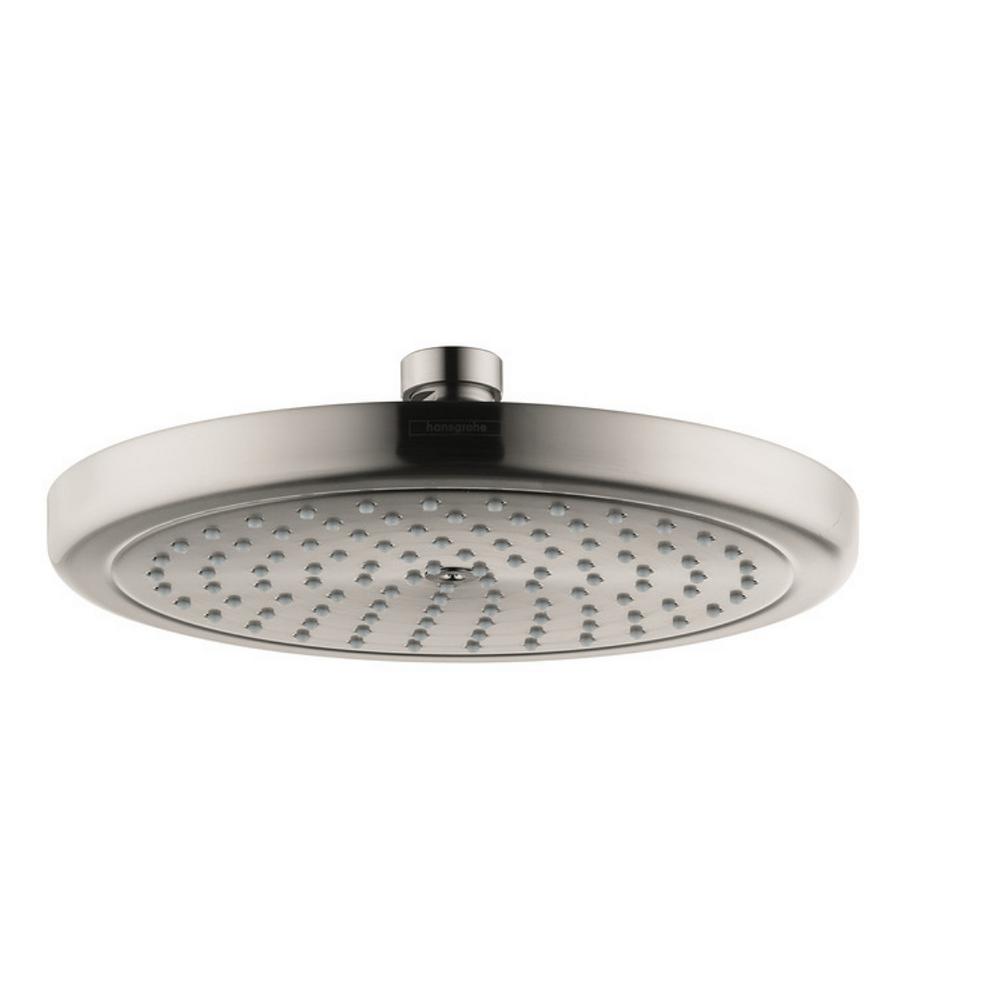 Hansgrohe Croma 8.6 in. 1-Spray Fixed Shower Head in Brushed Nickel ...