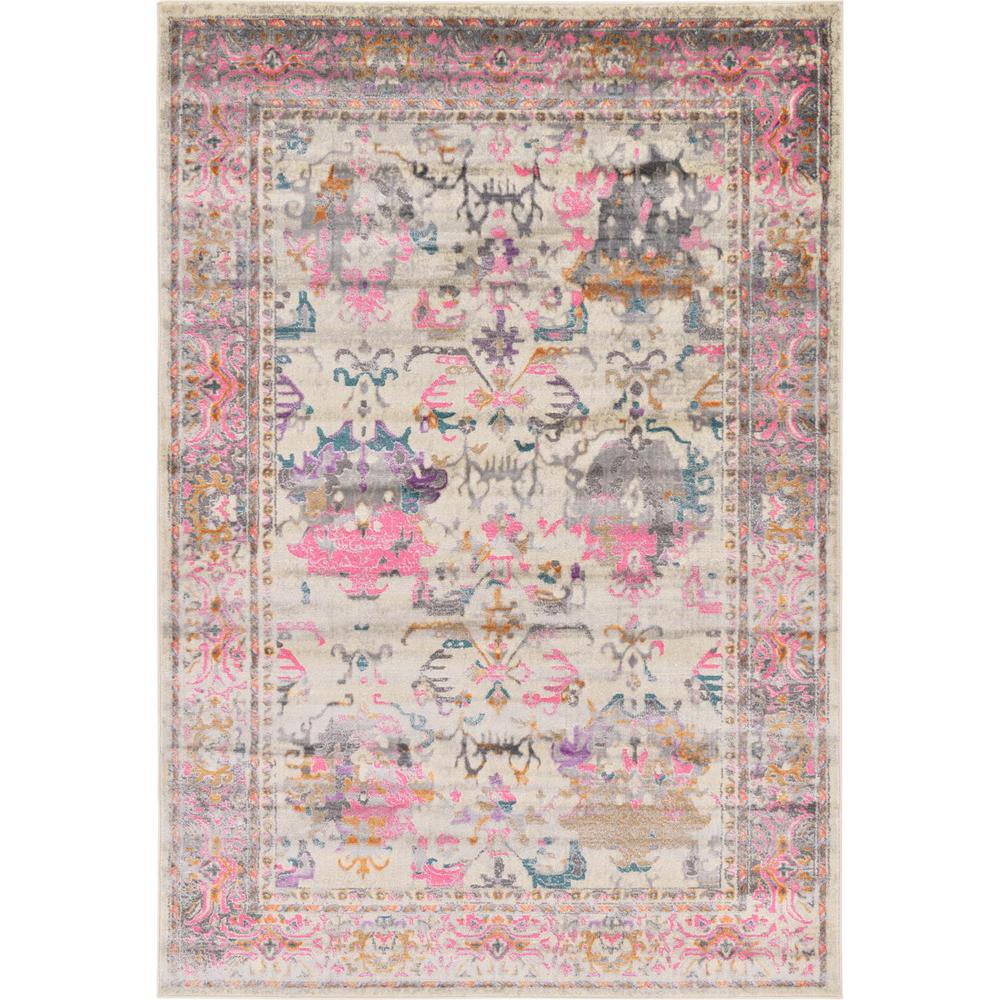 Unique Loom Aurora Nora Beige 6' 0 x 6' 0 Round Rug 3127539 The Home