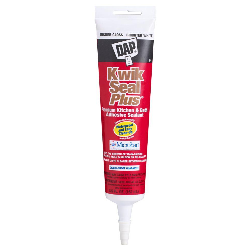 DAP Kwik Seal Plus 5.5 oz. White Premium Kitchen and Bath Adhesive Caulk... by DAP