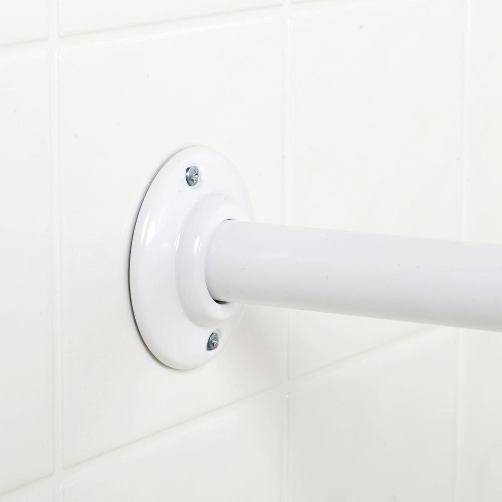 Zenna Home Rustproof 60 In Aluminum Permanent Mount Shower Rod In