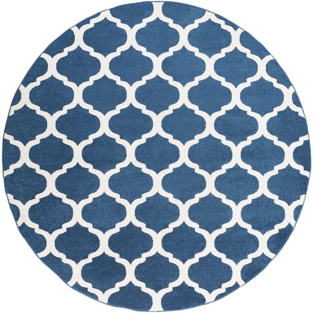 Round Artistic Weavers Blue Area Rugs The Home Depot Graz Royal Blue