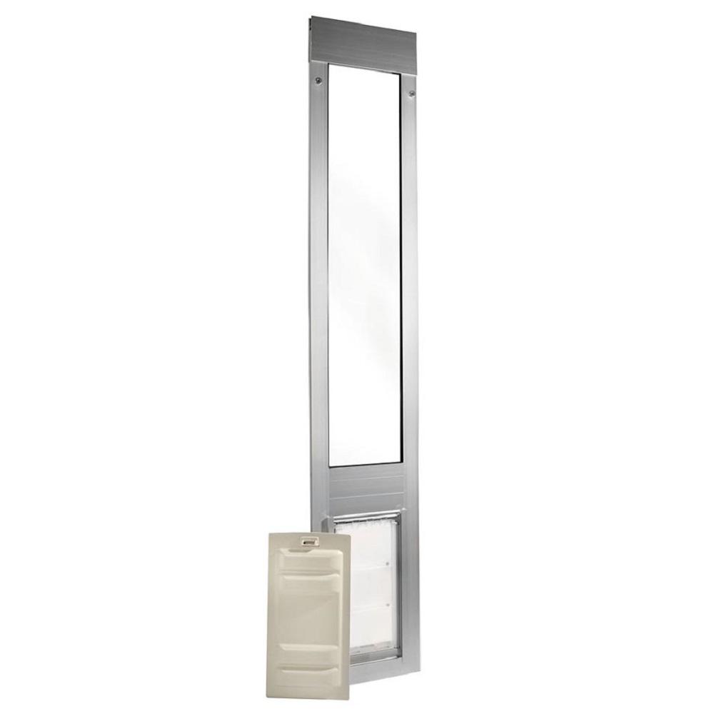 Endura Flap 8 In X 15 In Thermo Panel 3e Fits Patio Door 93 25 In X 96 25 In Tall In Satin Frame