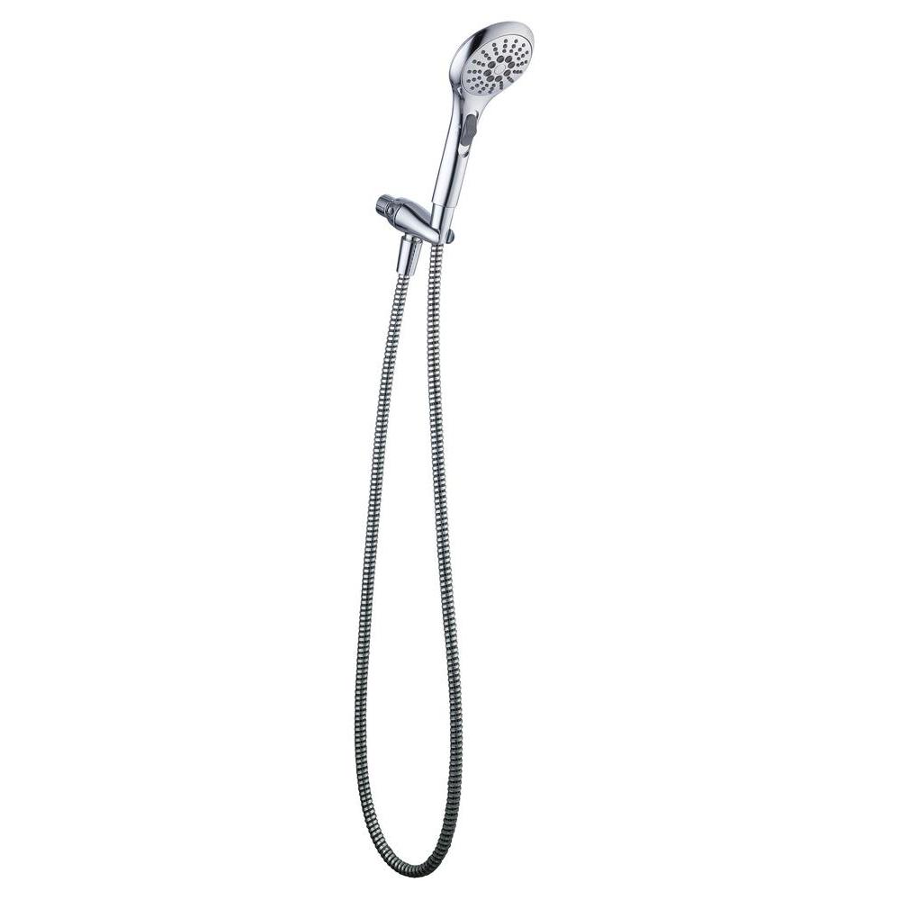 Glacier Bay 4 Spray 4 In Single Wall Mount Handheld Shower Head In Chrome Hd58303 1501 The