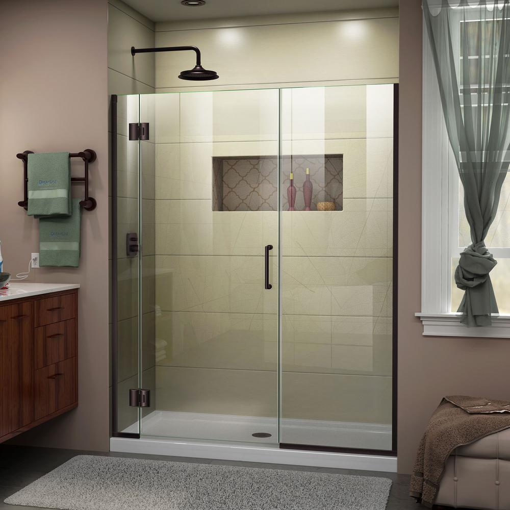 Dreamline Unidoor X 62 5 To 63 In X 72 In Frameless Hinged