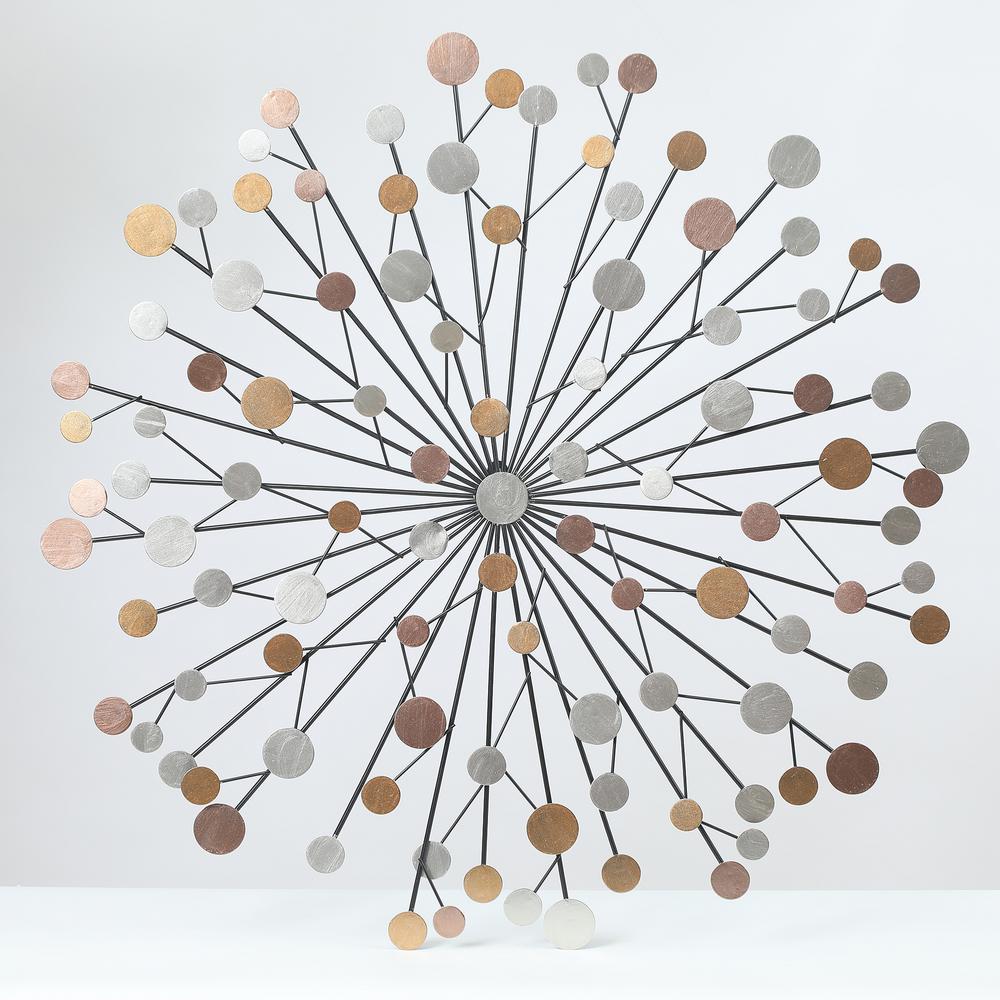 Winsome House 28 In Dia Metal Starburst Abstract Wall Decor