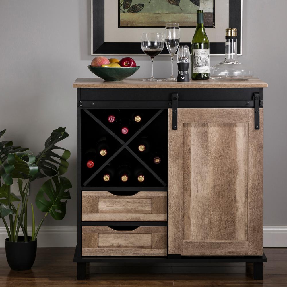 Glitzhome 32 30 In H Modern Black Wine Cabinet With Modern Black Wine Cabinet