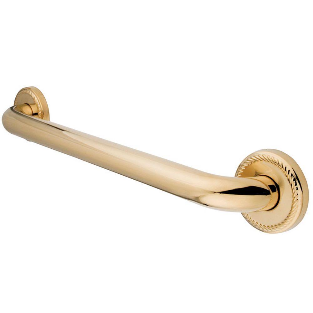 Kingston Brass Roped 36 In X 1 1 4 In Grab Bar In Polished Brass   Polished Brass Kingston Brass Grab Bars Hdr814362 64 1000 