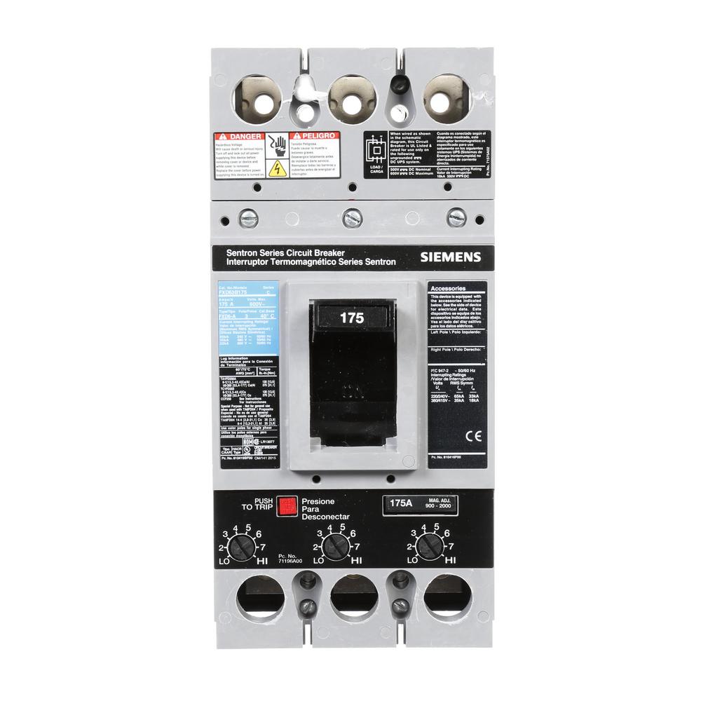 Siemens 175 Amp Type FXD6-A Triple-Pole Circuit Breaker by Siemens