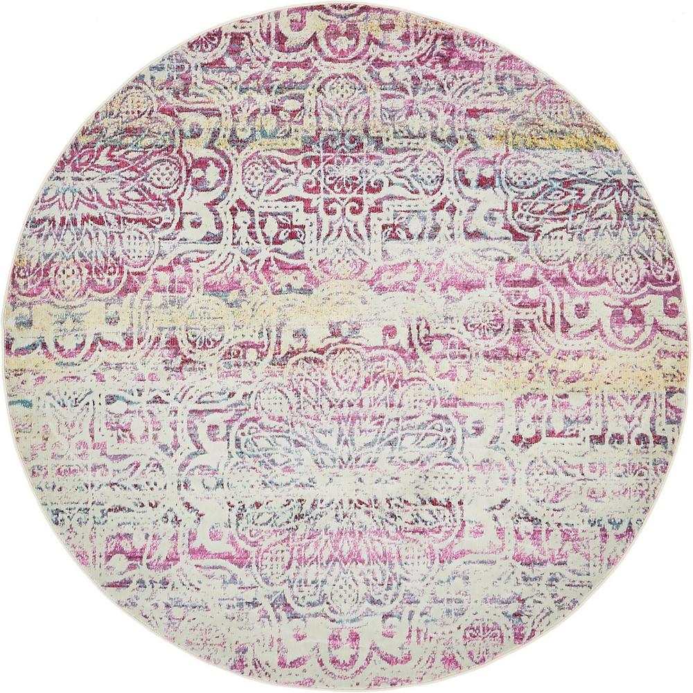 Unique Loom Sedona Pink 6 ft. x 6 ft. Round Area Rug3127780 The Home
