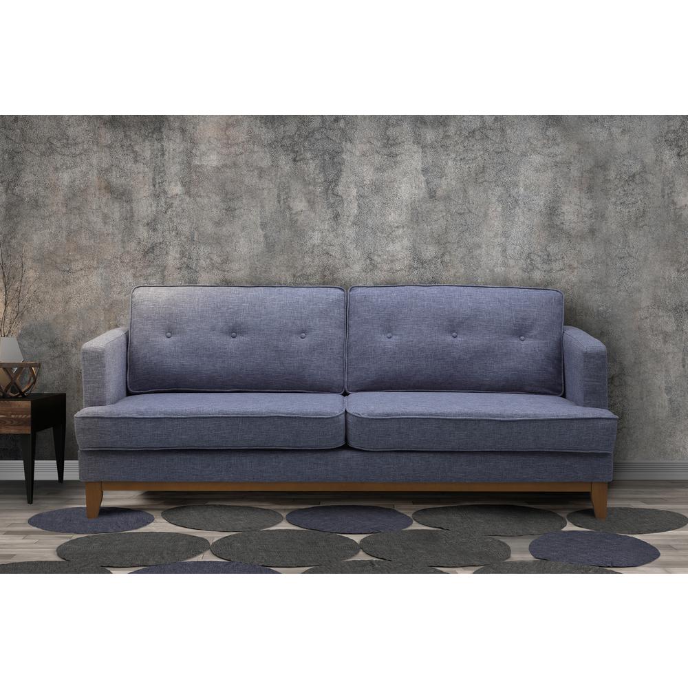 Gray Tufted Sofa And Loveseat Baci Living Room