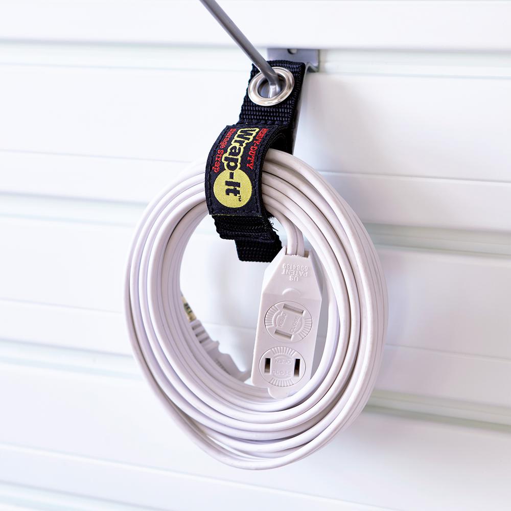 6 Pack Extension Cord Organizer Hanger Hoses and Rope Hook and Loop Cable Straps for Cords