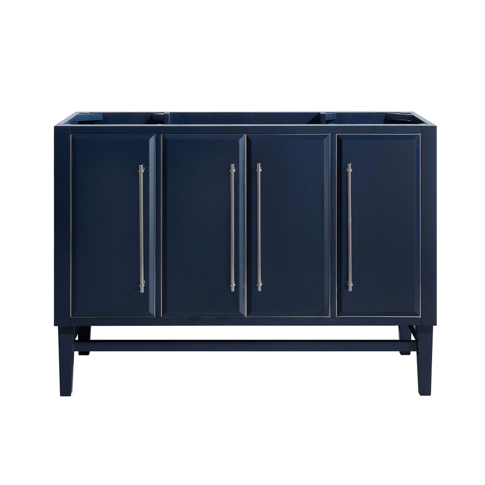 Avanity Mason 48 in. Bath Vanity Only in Navy Blue with Silver