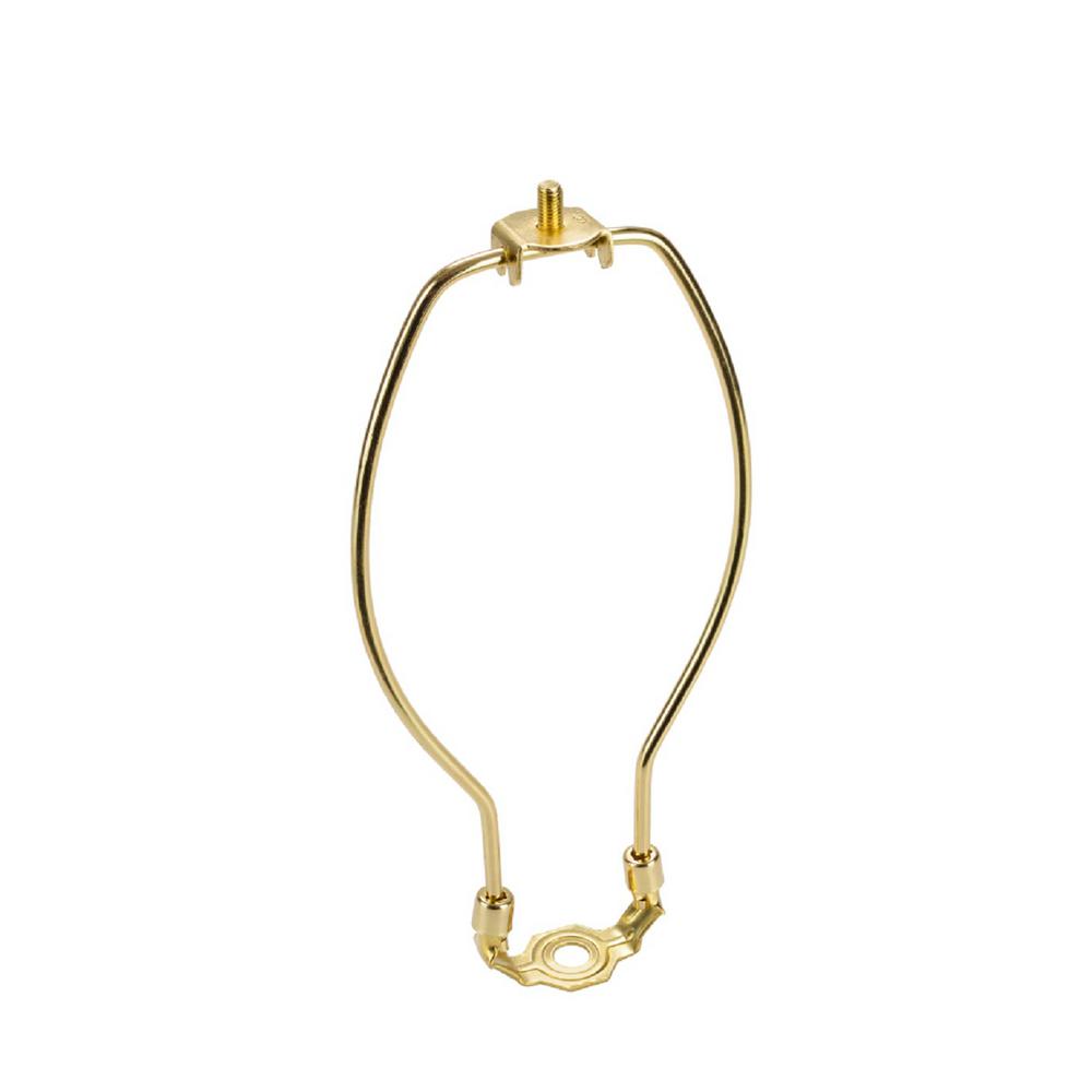Aspen Creative Corporation 7 In Polished Brass Detachable Lamp Harp Polished Brass Detachable Lamp Harp With Saddle