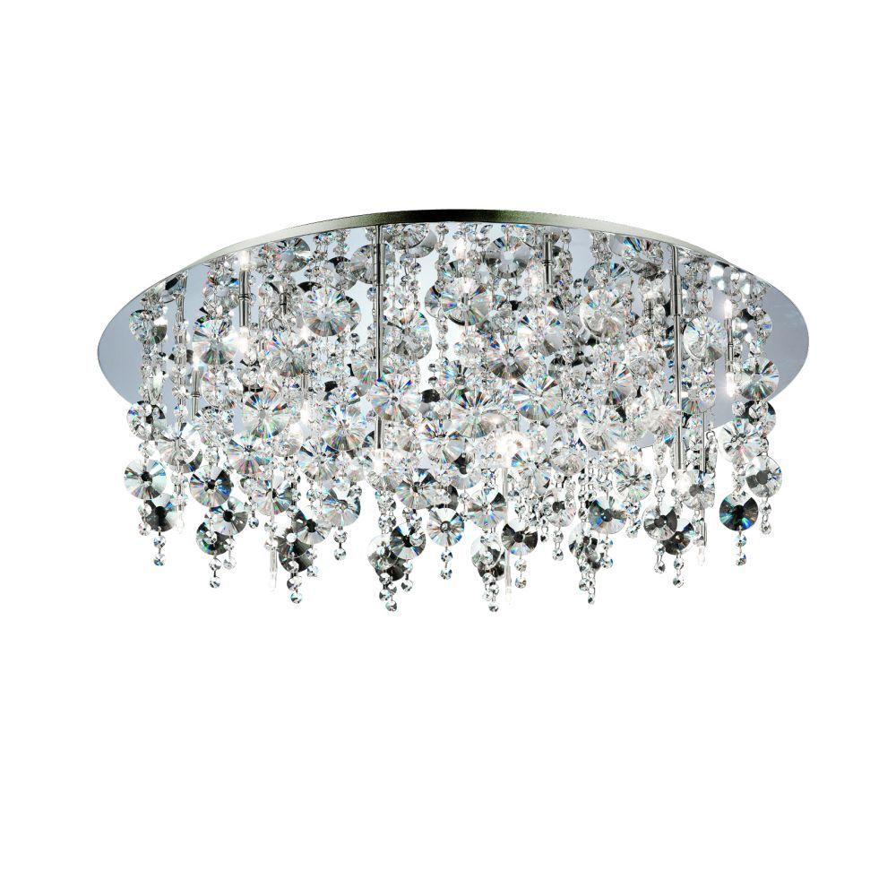 Eurofase Galassia Collection 24 Light Chrome Flushmount 16482 012 Eurofase Galassia Collection 24 Light Chrome Flushmount