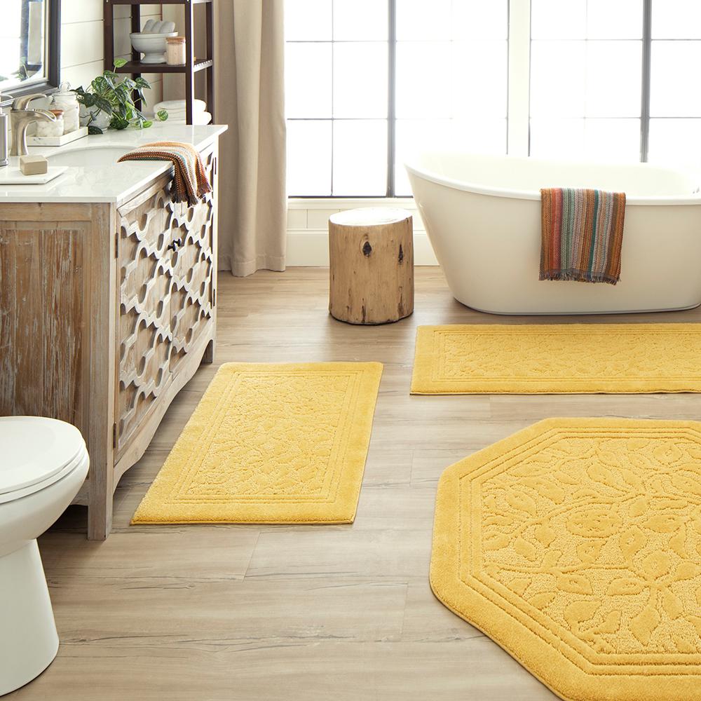 Mohawk Home Wellington 48 In X Nylon Bath Rug Gold