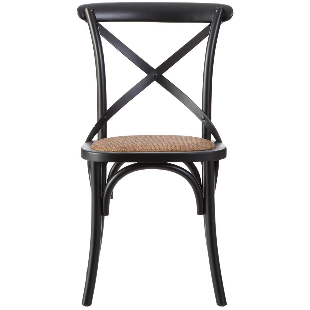 Hyde Black Wood Dining Chair Set Of 2 9601300140 The Home Depot Hyde Black Wood Dining Chair Set Of 2