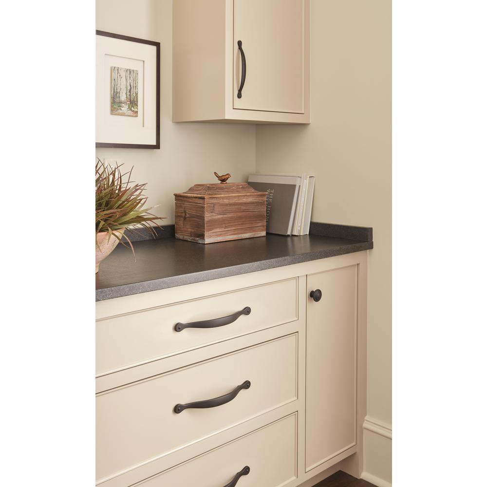Amerock Inspirations 5 1 16 In 128 Mm Center To Center Flat Black Cabinet Drawer Pull Bp1588fb The Home Depot
