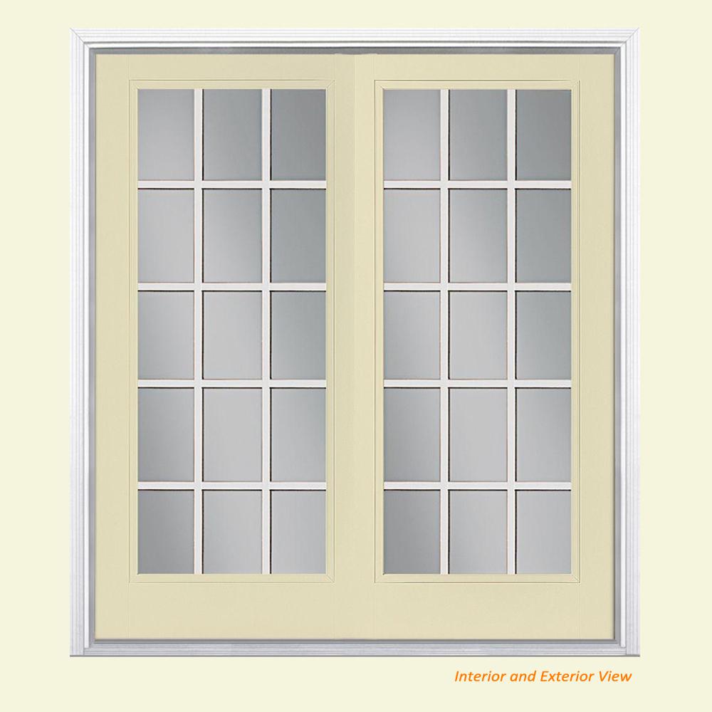 Masonite 72 in. x 80 in. Golden Haystack Steel Prehung RightHand