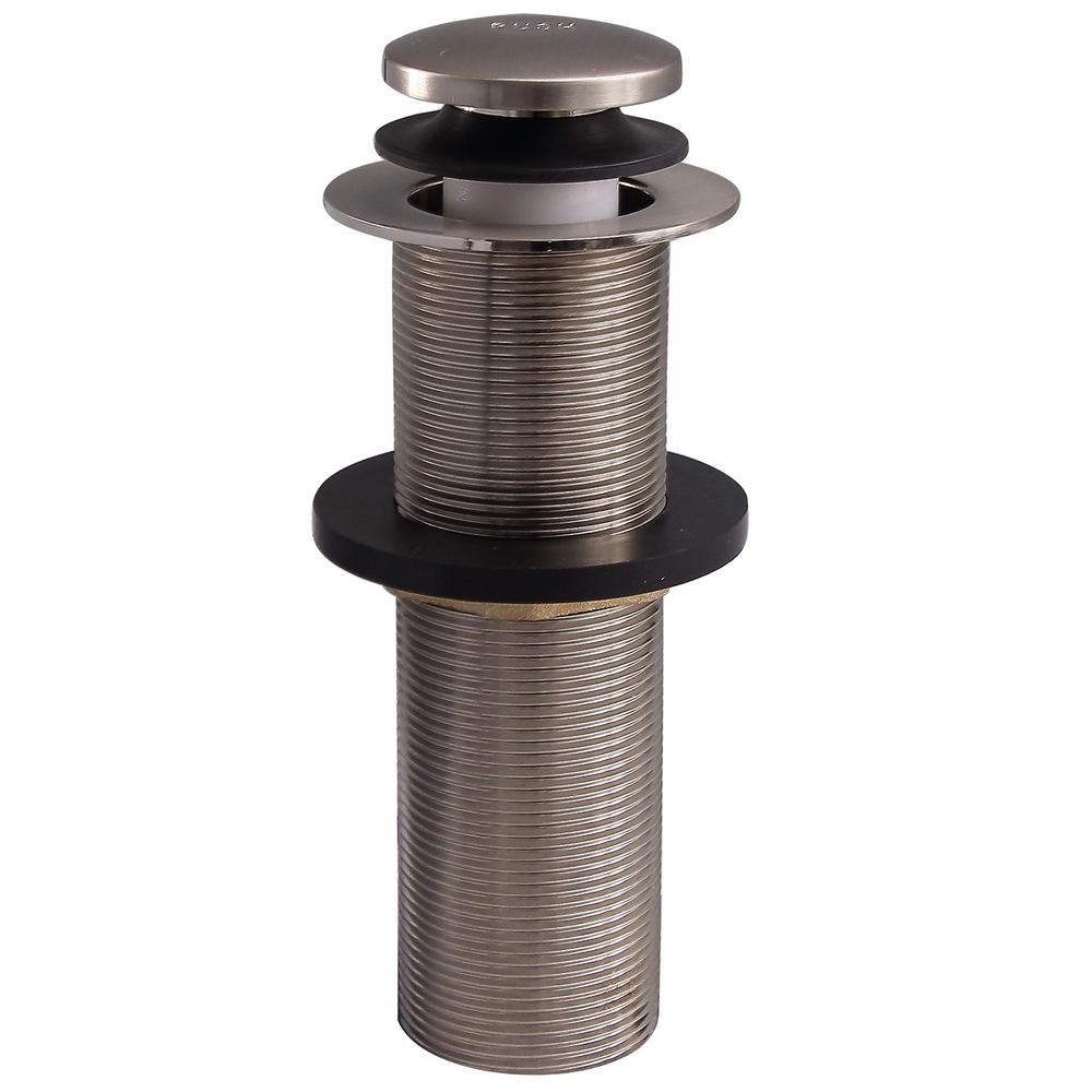 Barclay Products 2 in. Extended Push Button Tub Drain Stopper, Brushed