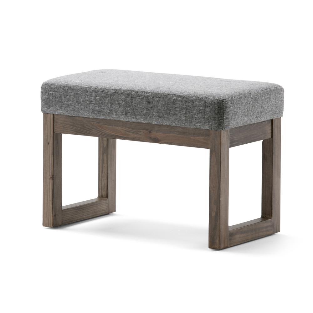 Footstool Ottoman Footrest Stool Available in Faux Leather  Linen Look Velvet
