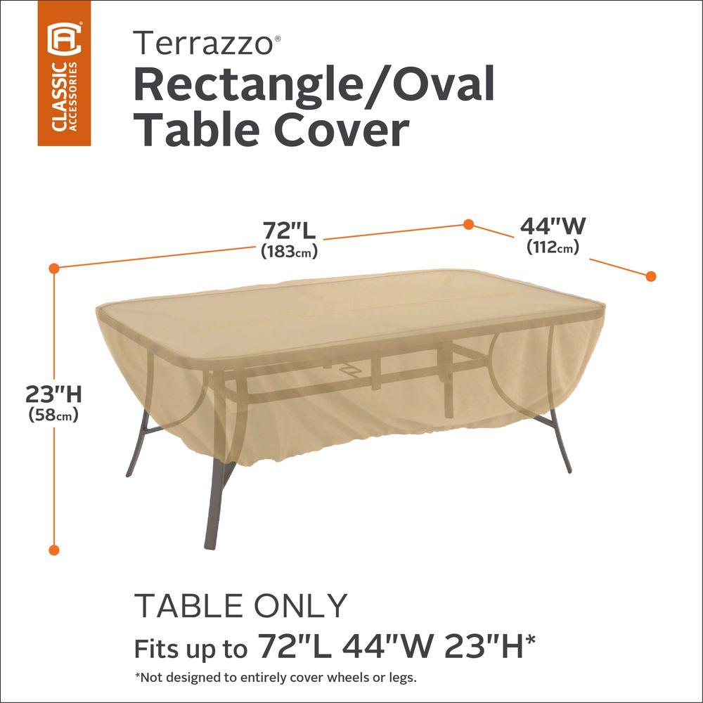 Classic Accessories Terrazzo Rectangular Patio Table Cover 58242