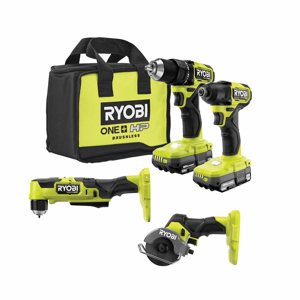 Bag Included Ryobi 18v ONE+ Power Tool Combo Kits Power Tools