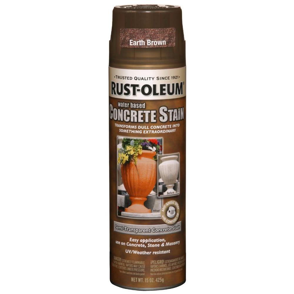 Rust Oleum Concrete Stain 15 Oz Water Based Earth Brown Spray 6 Rust Oleum Concrete Stain 15 Oz Water Based Earth Brown Spray 6