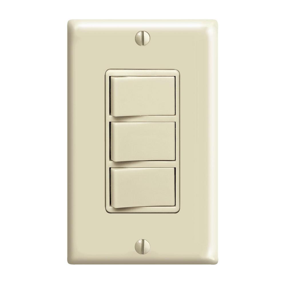 Leviton 15 Amp Commercial Grade Combination Three Single