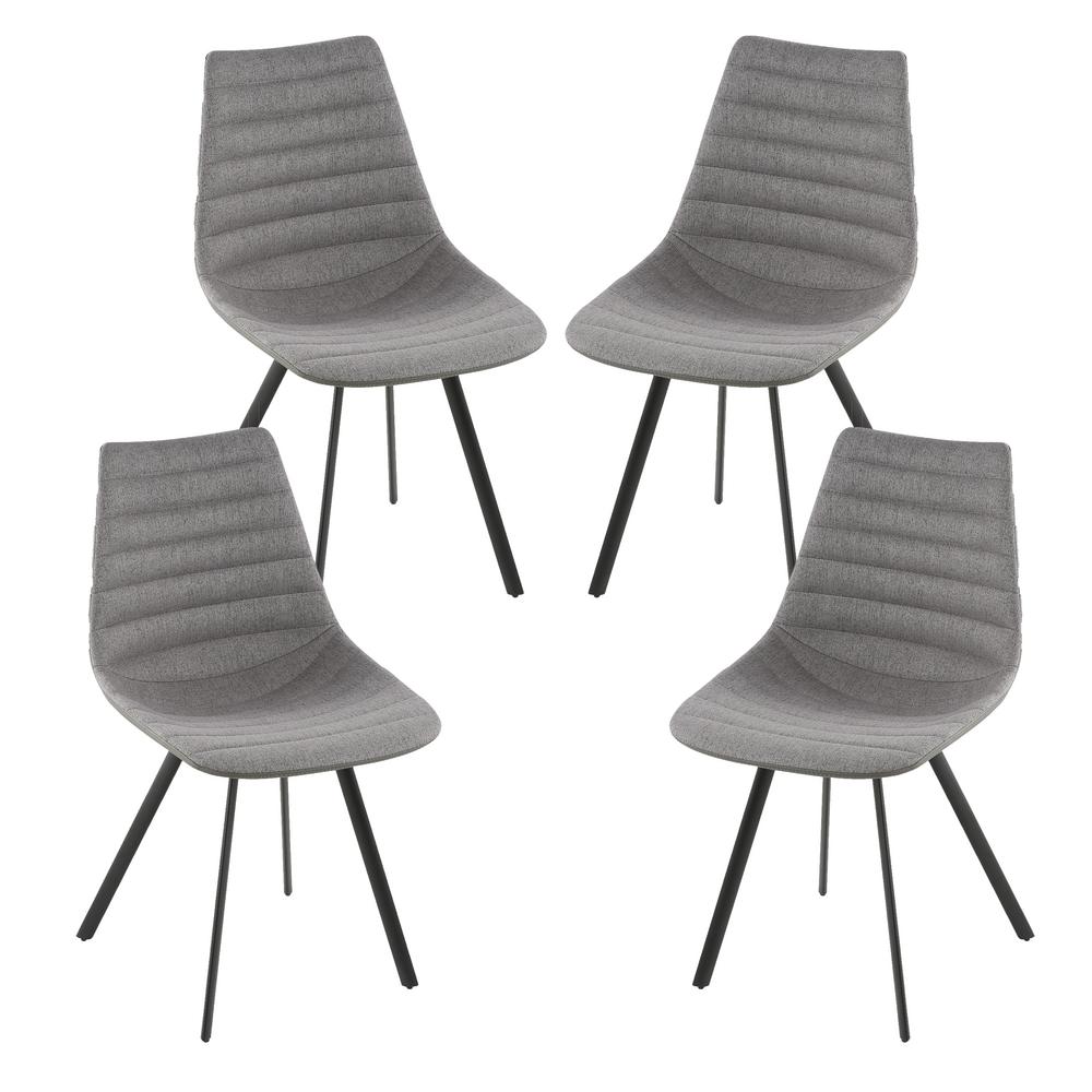Gray Dining Chairs Kitchen Room Furniture The Home Depot Mendonica Dark Grey Dining Chair Set Of 4