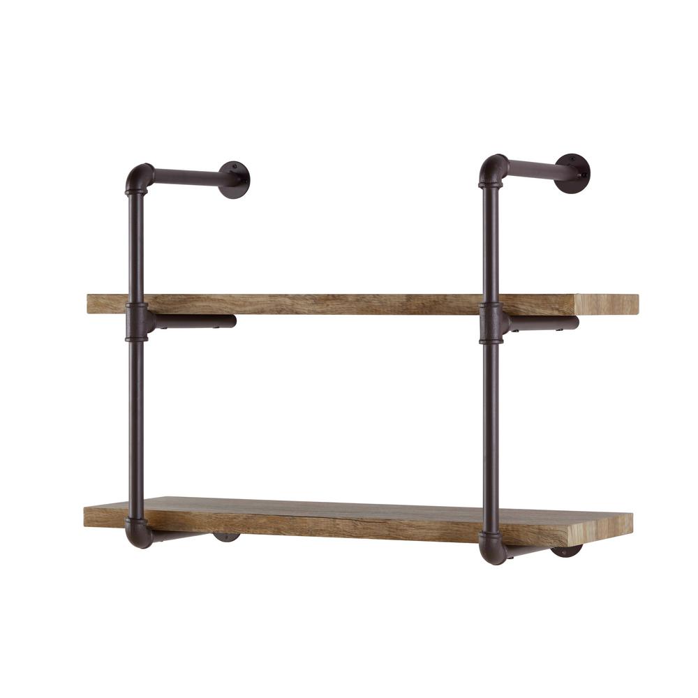 13 X 13cm Tanice 2 Pack Pipe Shelf Brackets Industrial Shelf Vintage Wall Mounted Floating Shelves