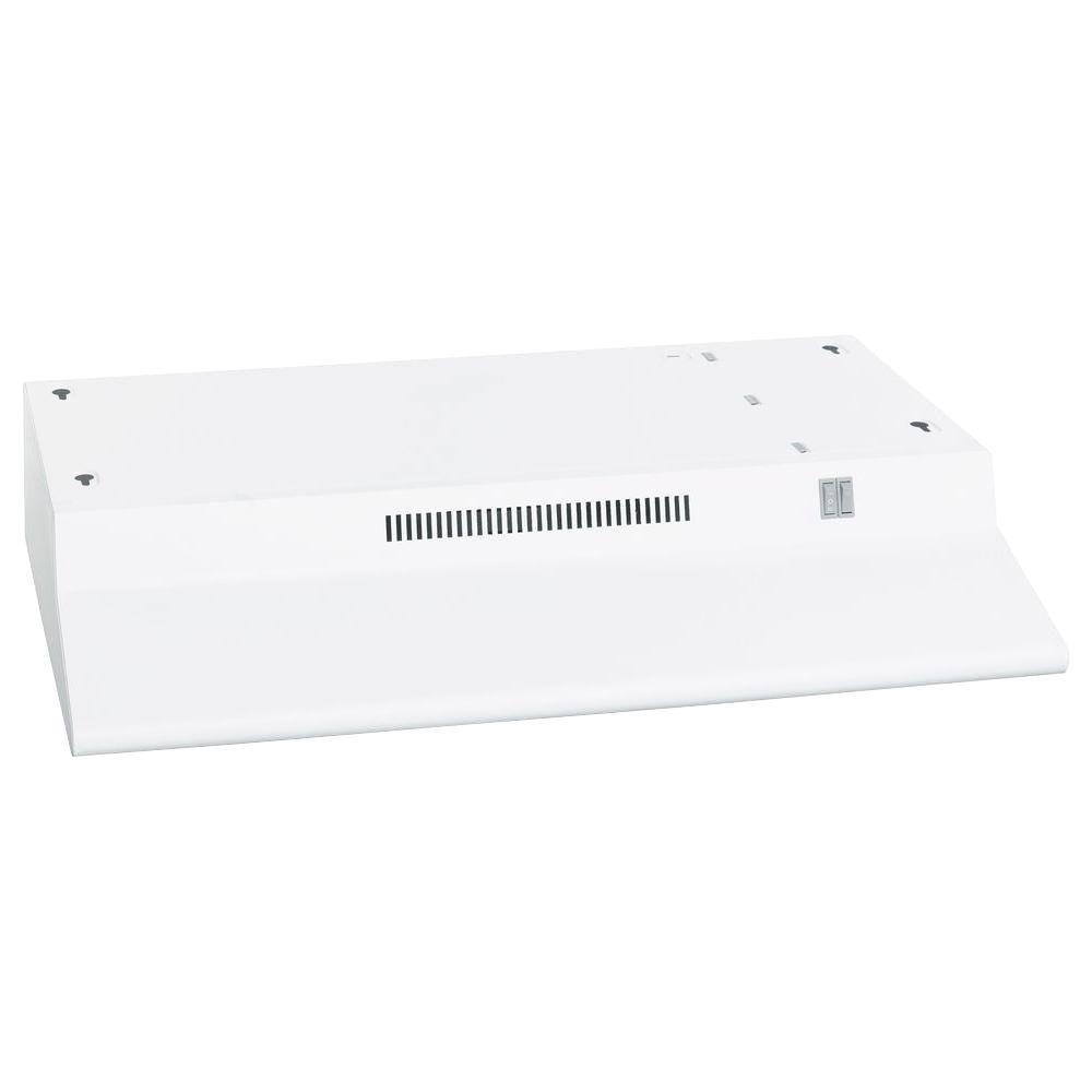 Ge 30 In Non Vented Range Hood White Jn327hww The Home Depot Non Vented Range Hood In White