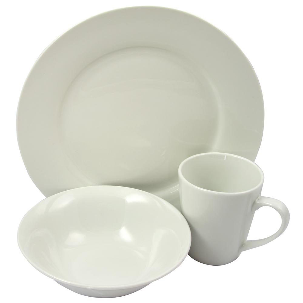 Corelle 24-Piece Livingware Dinnerware Set in White-1124781 - The Home ...