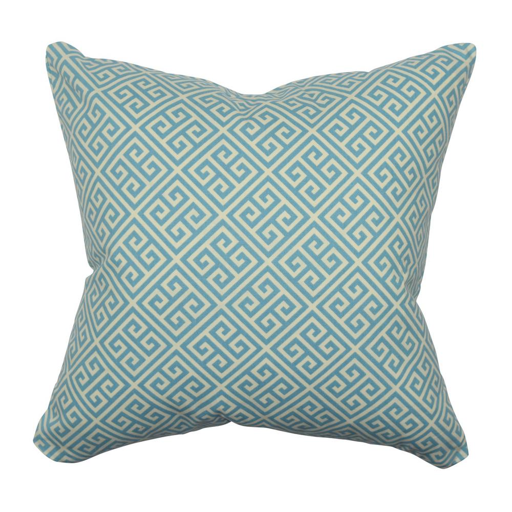 Vesper Lane Blue And White Greek Key Throw Pillow Gk01blz18i The Vesper Lane Blue And White Greek Key Throw Pillow