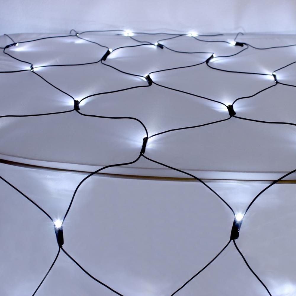 Indoor Outdoor Led Net Lights The Home Depot 50 Led White Solar Powered Net Lights