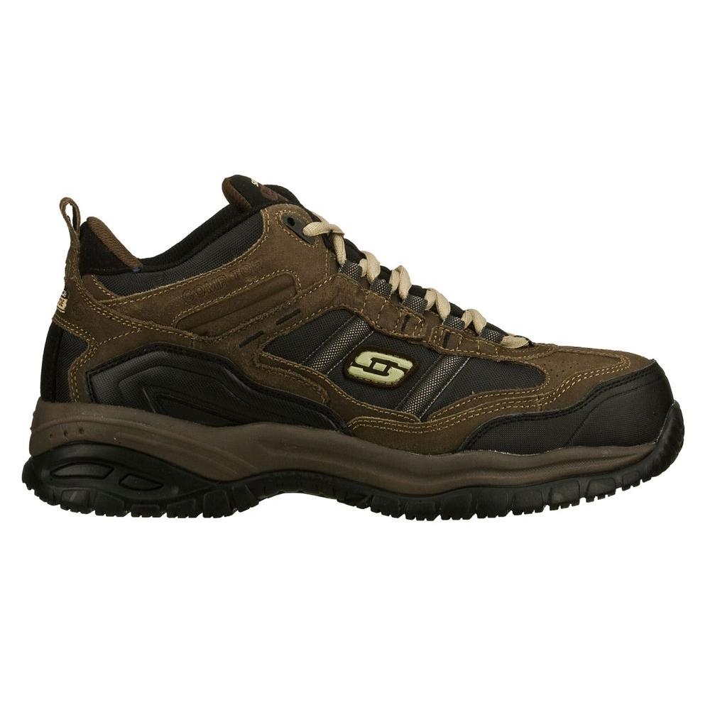 skechers for work men's soft stride steel toe work shoe