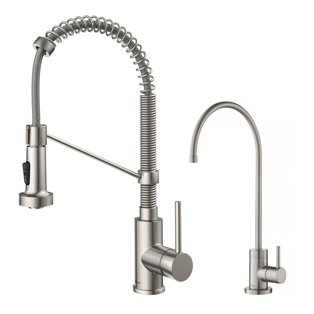 SINKINGDOM Sinktop Drinking Water Filter Faucet kit for Kitchen and Bar,Stainless Steel Polished Chrome