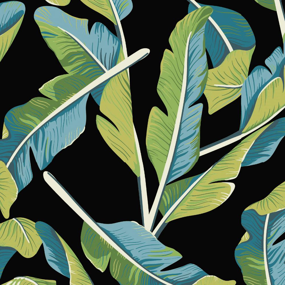Hampton Bay Banana Leaf Tropical Outdoor Fabric By The Yard Tj2x540 10 The Home Depot