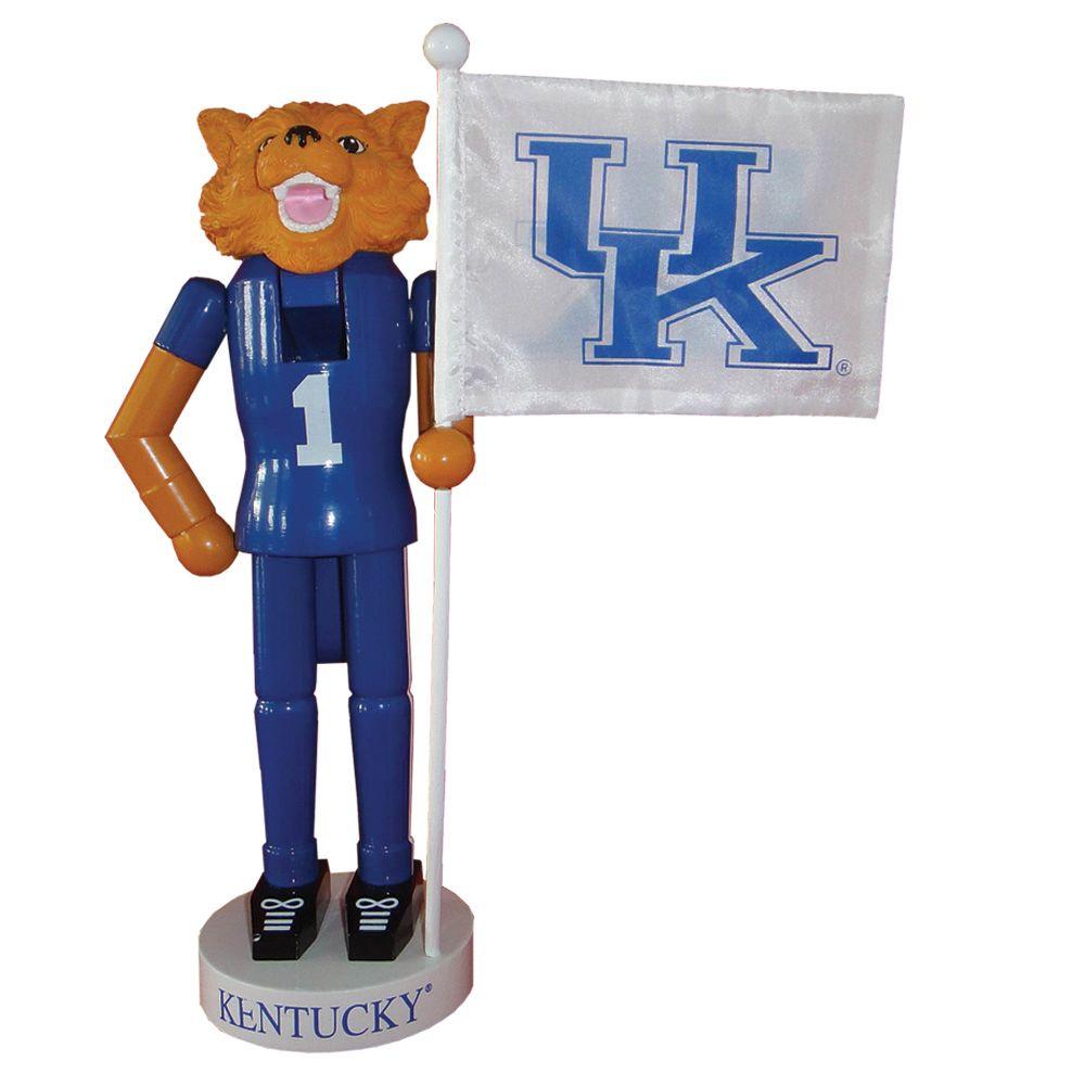 santa s workshop 12 in kentucky mascot nutcracker with flag kyw092