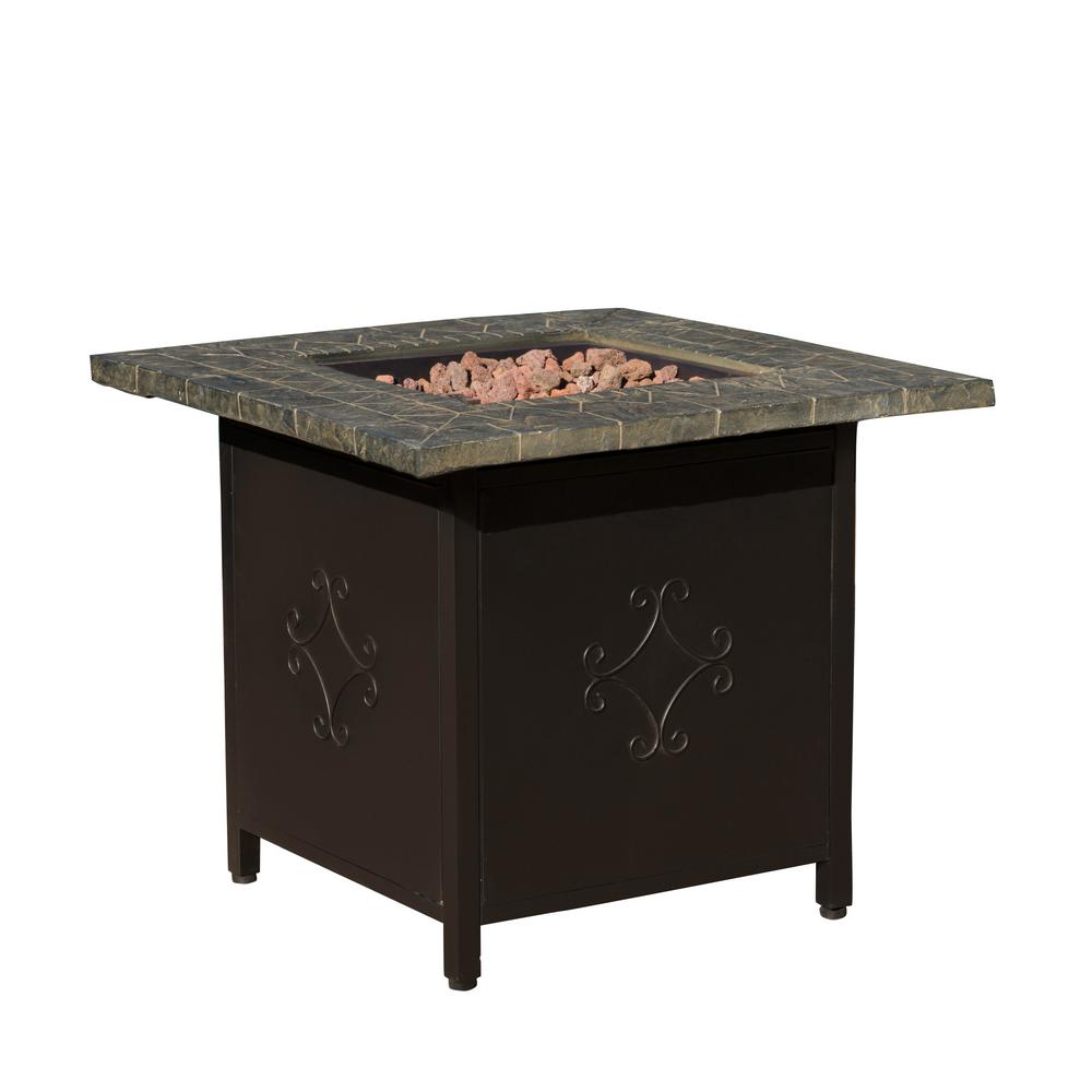 Square Butane Fire Pits Outdoor Heating The Home Depot