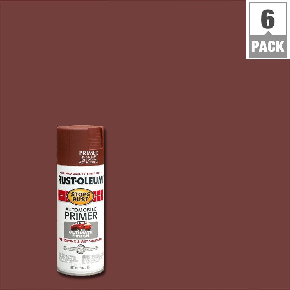Rust Oleum Stops 12 Oz Flat Red Automotive Primer Spray 6 Flat Red Automotive Primer Spray 6