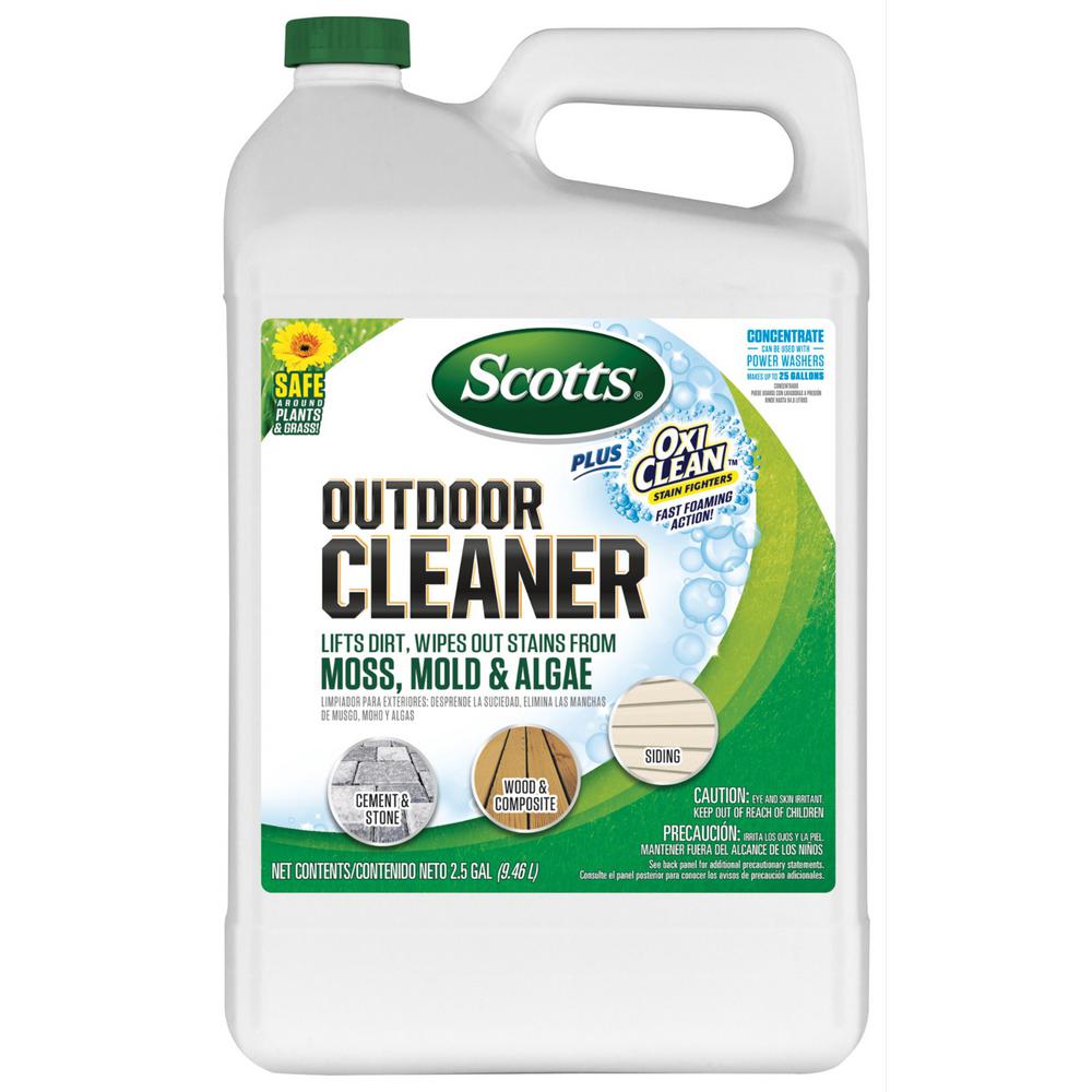 Scotts 2 5 Gal Outdoor Cleaner Plus Oxiclean Concentrate 51501 The Home Depot