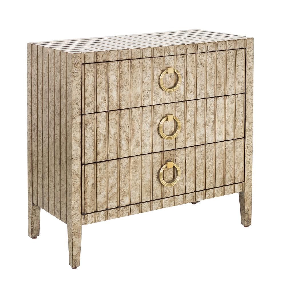 Homefare Traditional Stamped Ornate Metal Drawer Chest Ds D193 002