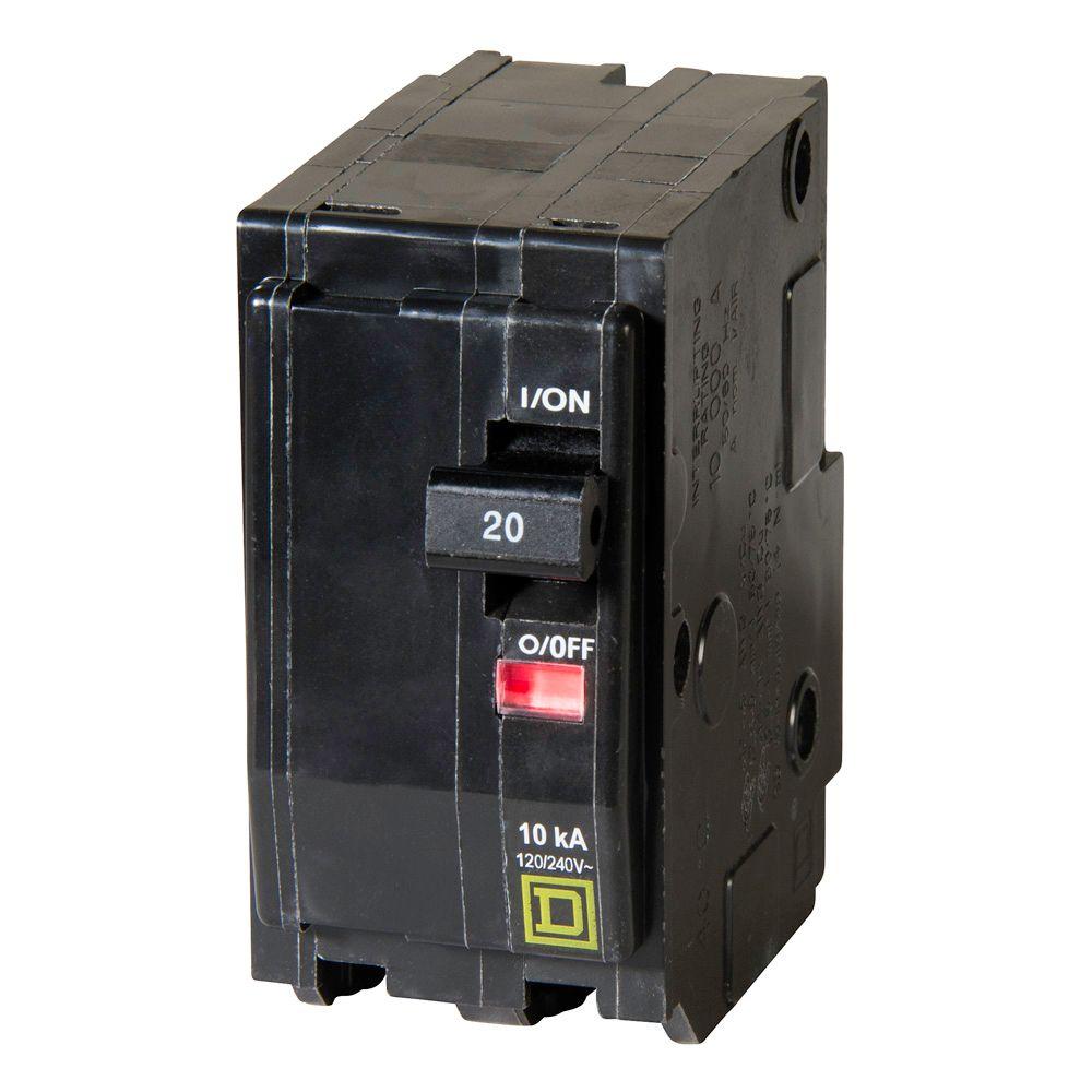 SERIES 3 240 Volt 2 Pole 20 Amp Circuit Breaker- NEW Square D QOU220