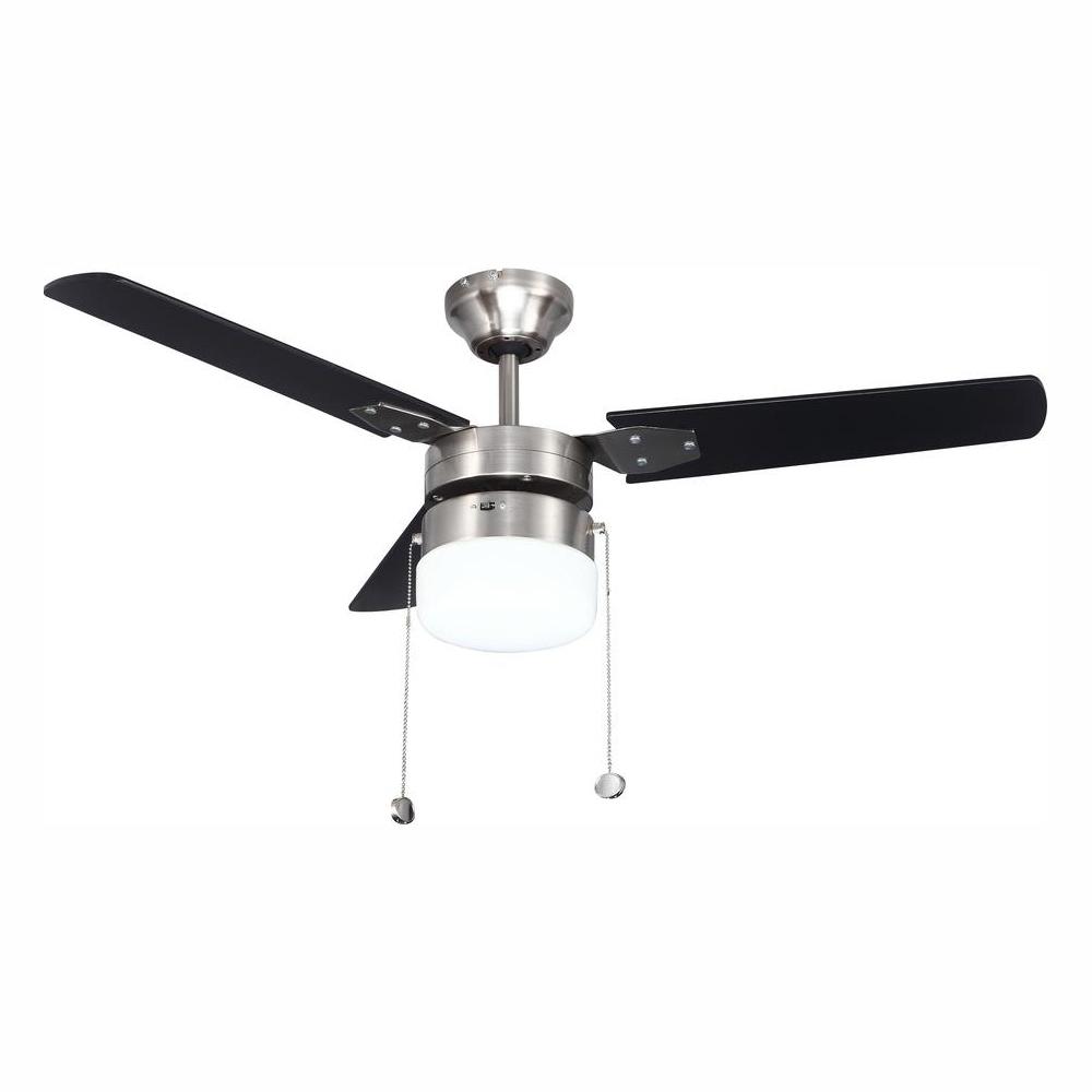 Montgomery 42 In Led Indoor Brushed Nickel Ceiling Fan With Light